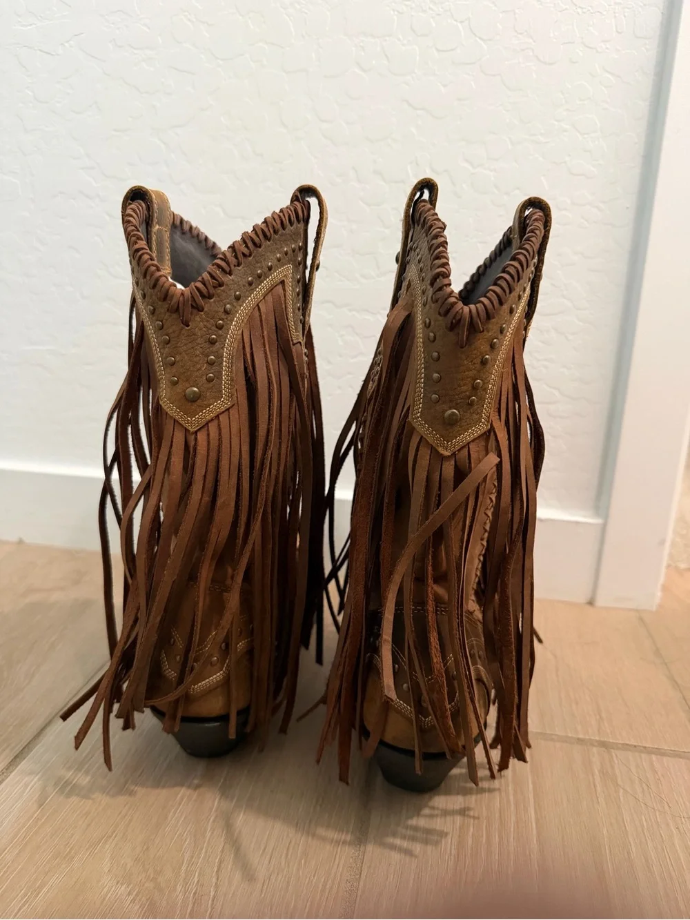 Rockin’ Country Women's Brown Fringe Western Boots